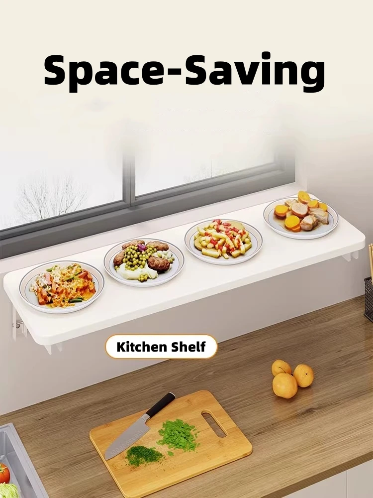 أضعاف خارج جدار المطبخ الجرف عتبة النافذة موسع لوحة مجلس تنظيم المطبخ تخزين تمديد مساحة كونترتوب #4