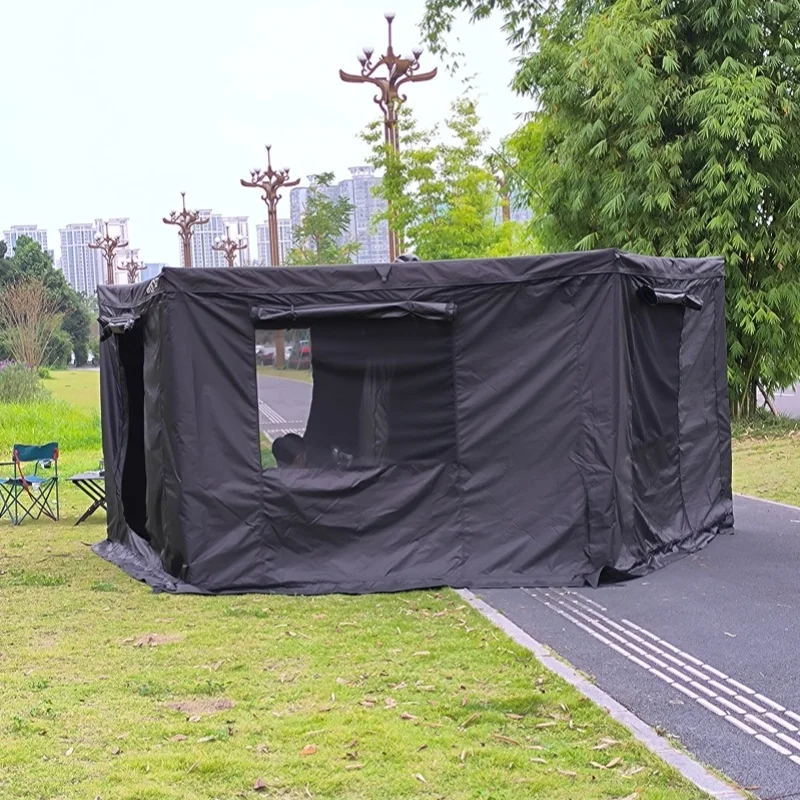 

Hot Sale izable Logo Retractable 4X4 D Hole 4X4 Offroad Freestanding Car Rooftop Tent Foxwing Awning Tents for Side Cars