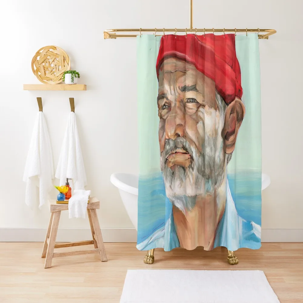 

Bill Murray Steve Zissou Shower Curtain Anime Shower Bathroom Accessorys Bathroom Shower Curtain