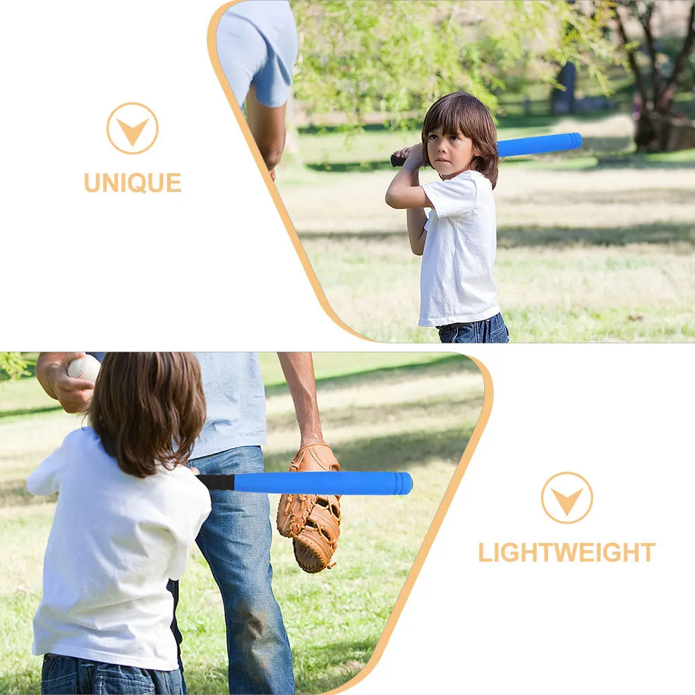2세트 어린이용 폼 야구 배트 부드럽고 가벼운 야외 훈련 배트 유아용 유치원 놀이 시간 안전한 그립 디자인