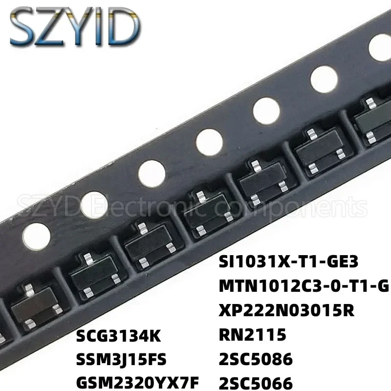 100 قطعة SOT523 SCG3134K SSM3J15FS GSM2320YX7F SI1031X-T1-GE3 MTN1012C3-0-T1-G XP222N03015R RN2115 2SC5086 2SC5066