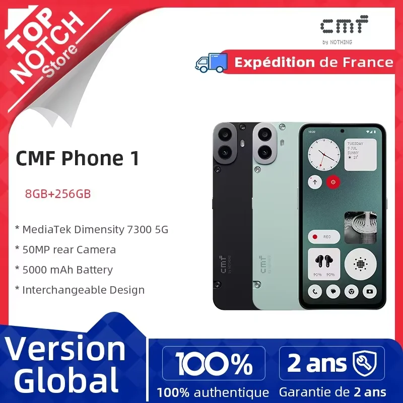 Global Version CMF Phone 1 5G Smartphone  6.67” AMOLED Display 120HZ MediaTek Dimensity 7300 50MP camera 5000 mAh Battery