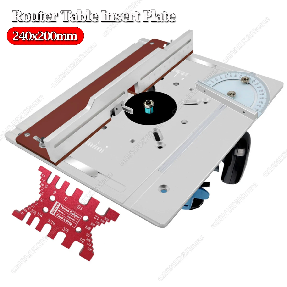 

Aluminum Router Table Insert Plate W/ Miter Gauge for Woodworking Benches Table Saw Multifunctional Trimmer Engraving Machine