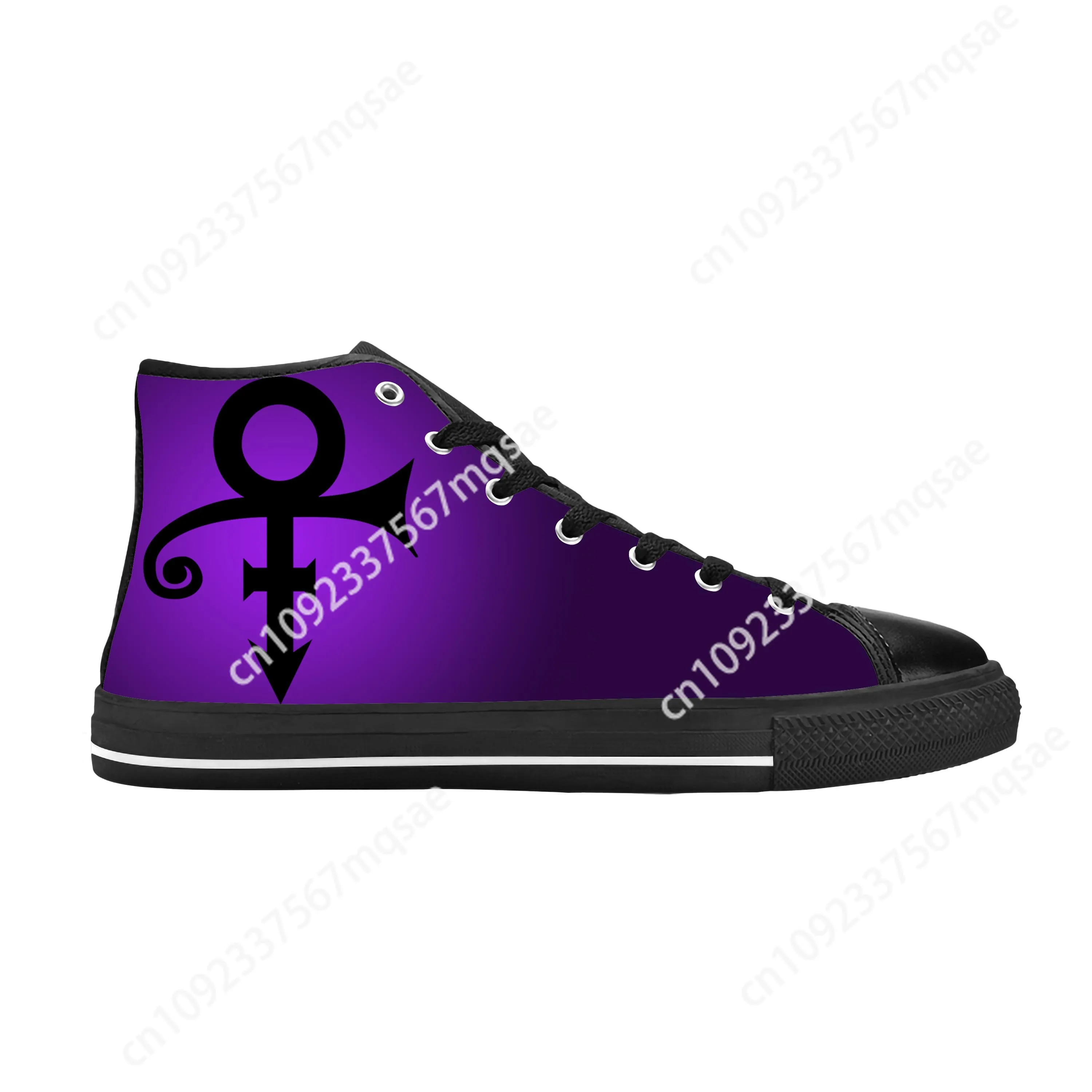 Prince Rogers Nelson Purple Rain Love Symbol Cool Casual Cloth Shoes High Top Comfortable Breathable 3D Print Men Women Sneakers