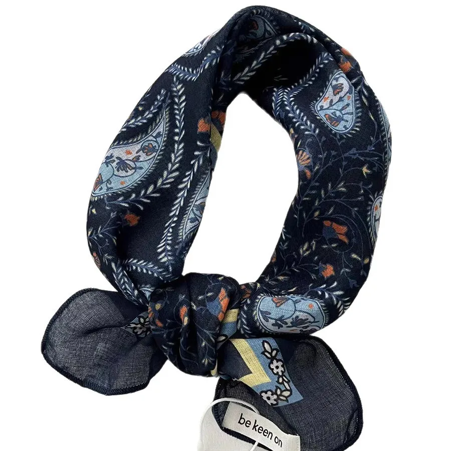 

New Vintage Paisley Print Scarf Women Lightweight Breathable Bandana Retro Head Wrap Neck Elegant Kerchief Fashion Accessory