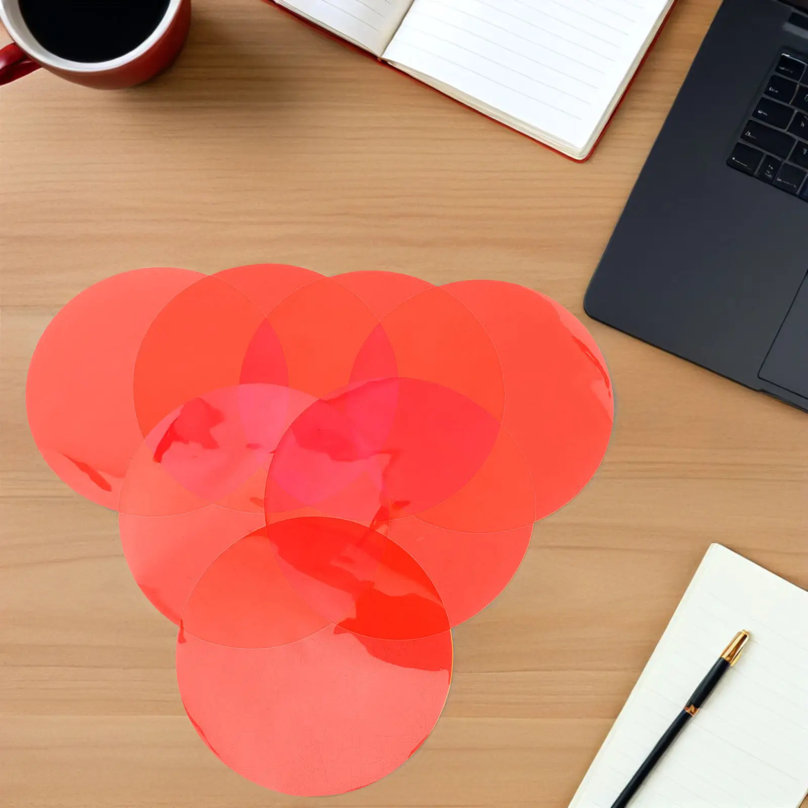 15Pcs Color Correction Film Lamp Self-Adhesive Light Filter Sheets Transparent Round Colored Filter for Headlight Home Decor