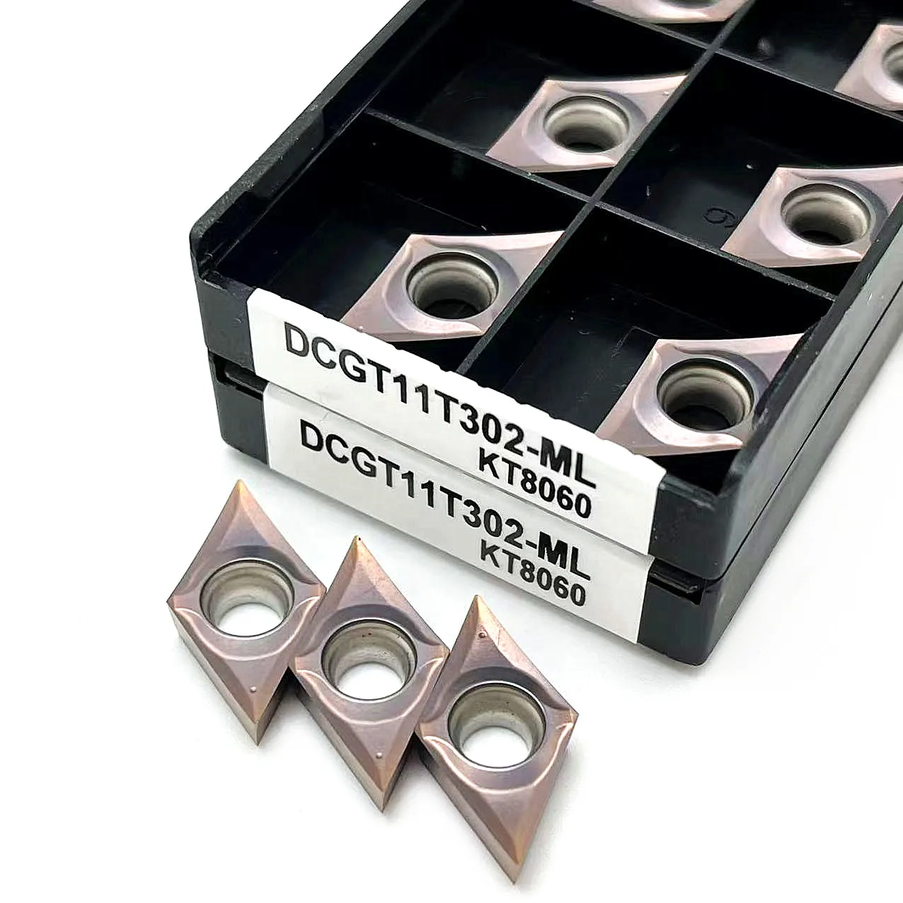 Outil de tournage en aluminium, outil de coupe, inserts de tournage CNC, traitement du cuivre et de l'aluminium, DCGT11T304 DCGT11T301 DCGT11T302, 10 pièces