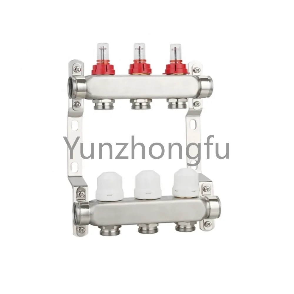 New design hot selling stainless steel 2-12 loops radiant floor underfloor heating manifold