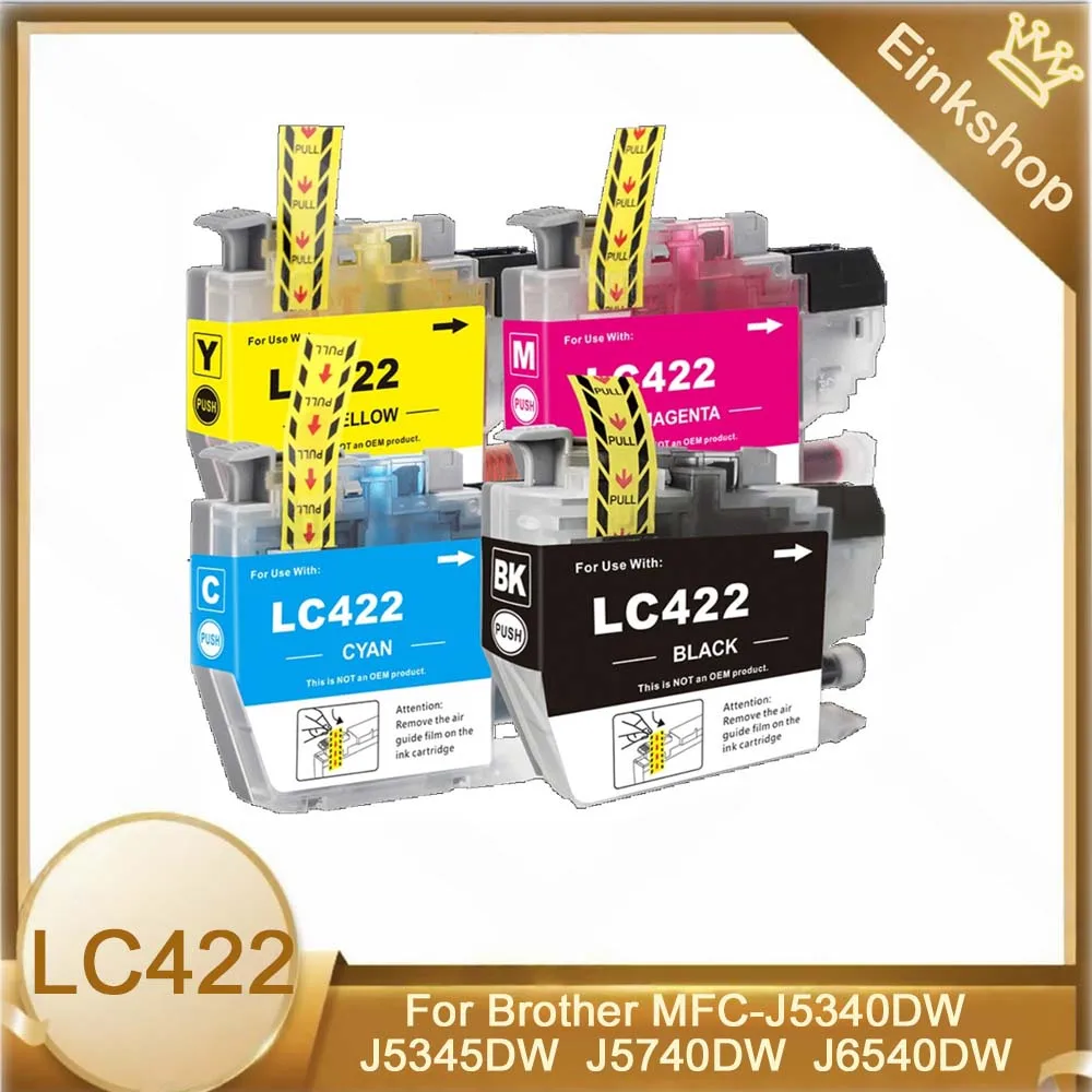 

4PCS 422 LC422 LC 422 Compatible Ink cartridges For Brother MFC-J5340DW J5345DW J5740DW J6540DW J6940DW printer