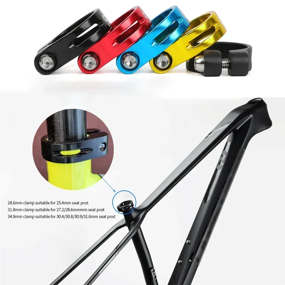 Bike Seat Tube Clamp Aluminum Alloy 28.6/31.8/34.9mm Seatpost Clamp MTB Road Bike Seat Tube Clip Bike Parts Bicicleta Ciclismo