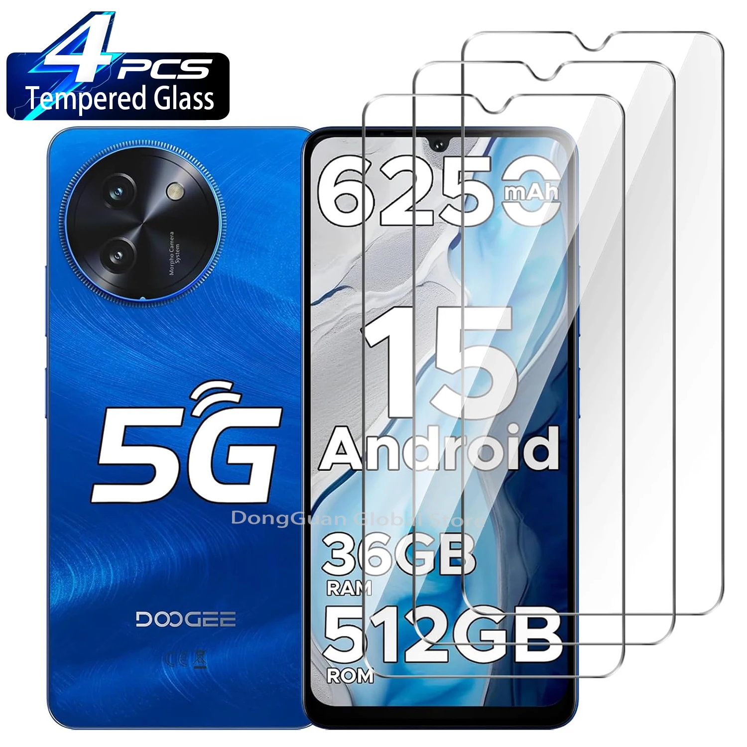 

For DOOGEE Note 59 / Note 59 Pro Tempered Glass Screen Protector Glass Film