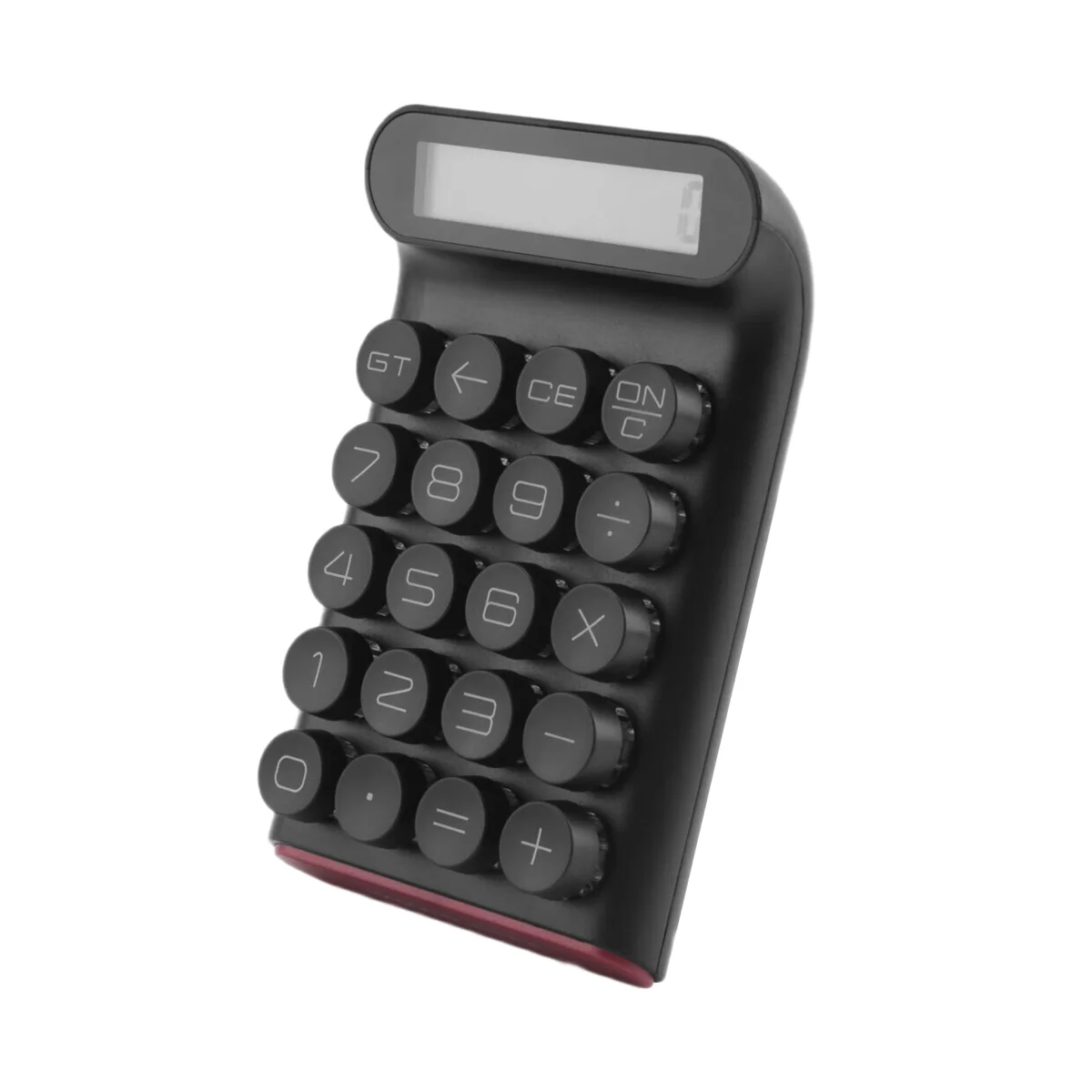 

IYBBW-Retro Calculator Mechanical Keyboard Portable Computer 10 Digit LCD Display Financial Office Fashion Calculator-Black
