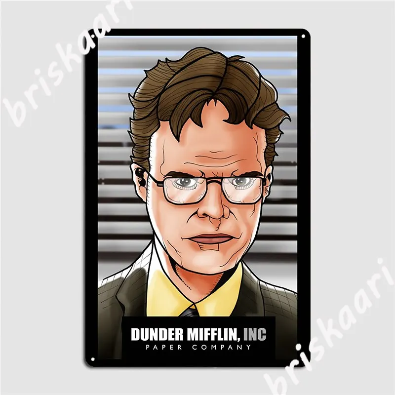 Dwight Schrute Metal Plaque Poster Pub Poster Home Funny Tin Sign Posters