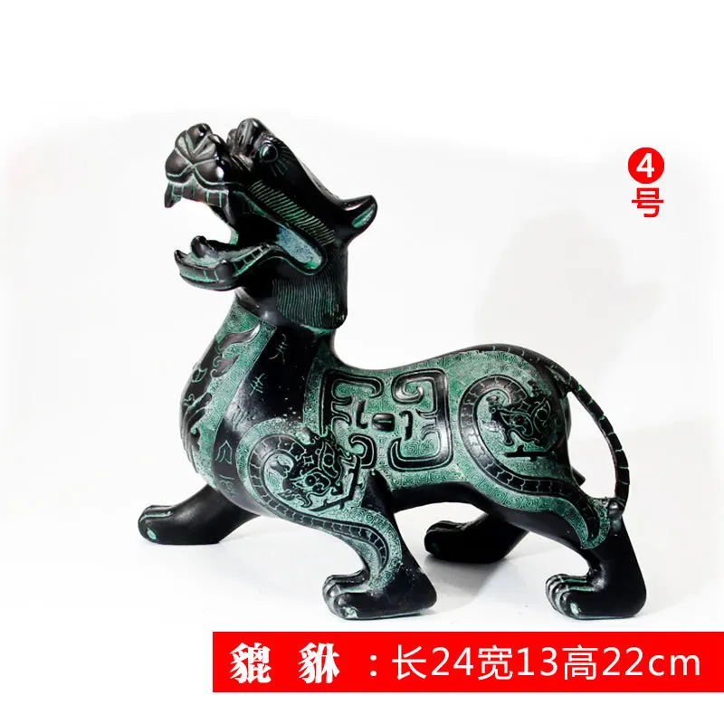 Bronze artifacts, antique pixiu ornaments, kylin, golden cicada, pure copper film and television props manufacturers