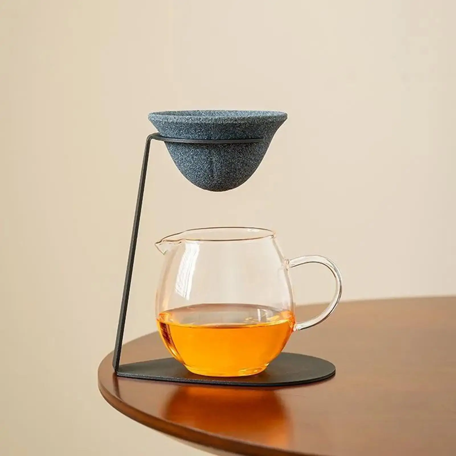 Ceramic Coffee Strainer Modern Loose Leaves Tea Strainer with Stand for Beginners Adults Beverage Enthusiasts