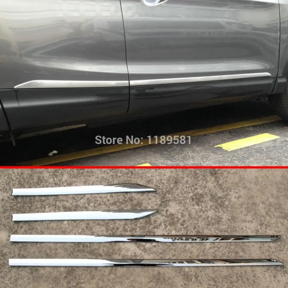 

For Nissan Qashqai 2014 2015 2016 ABS Chrome Side Door Body Molding Moulding Trim Car Accessories Stickers