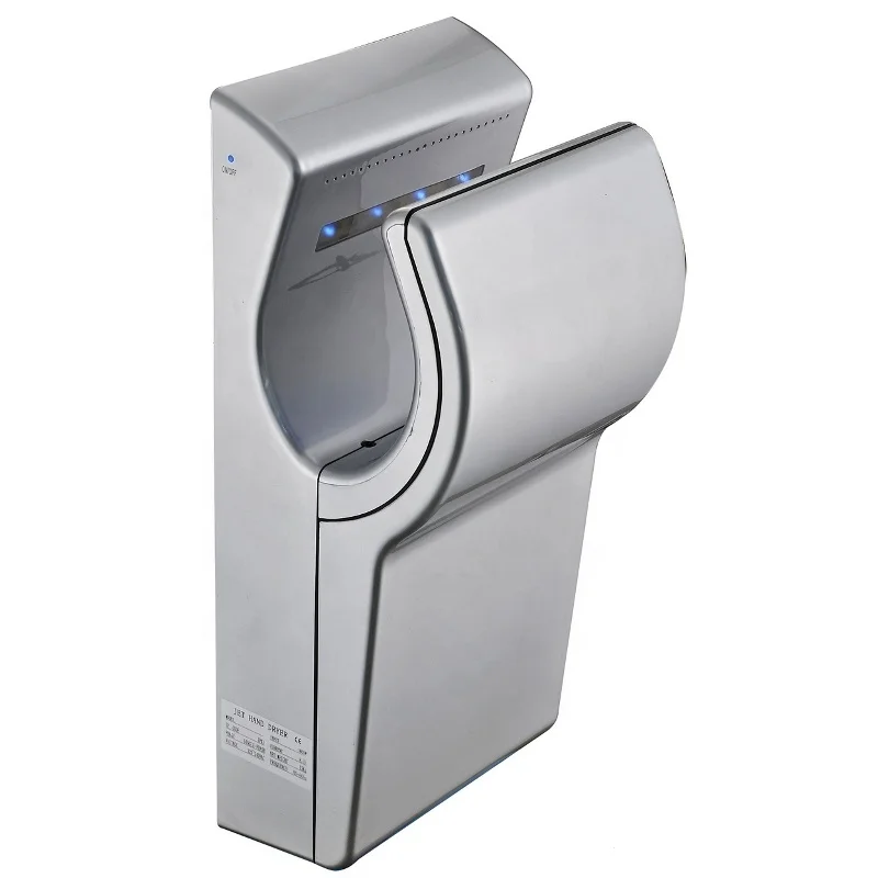 Touch Free Airblade Jet Hand Drier Commercial High Traffic Jet Air Force Low Noise Automatic Hand Dryer Commercial Use