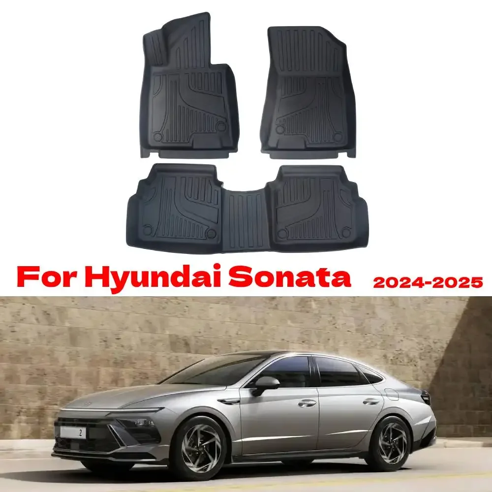 

Для Hyundai Sonata 2025-2024 напольные коврики из ТПЭ, всепогодный водонепроницаемый автомобильный коврик, внутренний левый руль