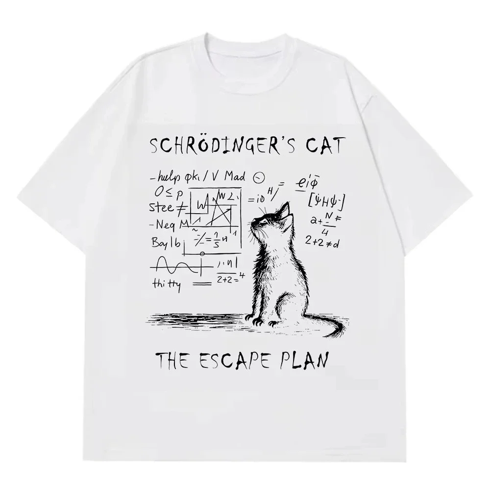 شريودينغر جاتو فيلكسيليا ميكانيكا كوانتيكا إستامبادو كريتيفيو فيرانو كاميسيتا دي مانغا كورتا موخيريس ropadecallecamisetas sueltas