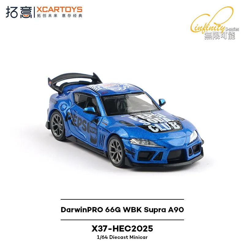 

XCARTOYS 1/64 Pepsi Car Model X37-HEC2025 Toyota Supra A90 Ornament Birthday Gift Die-cast Alloy Car Model Adult Collectible
