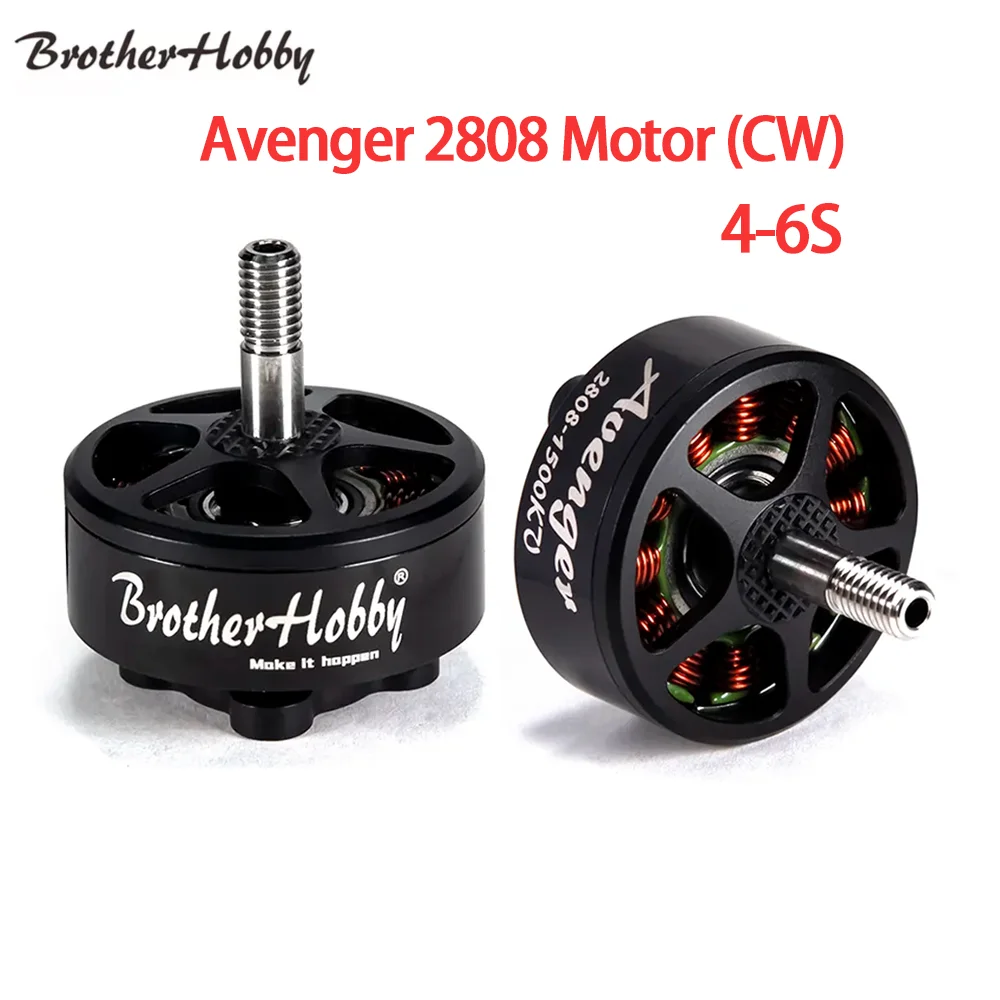 Brotherhobby Avenger 2808 1350KV / 1500KV / 1900KV 4-6S Brushless Motor 7-9inch propeller for RC FPV Racing Drone