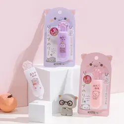 1 pc 5M Kawaii Peach Cat Mechanical Dot Sticker Double Sided Glue Tape Scrapbooking Diy Journal Tool Supplies Gift Prizes