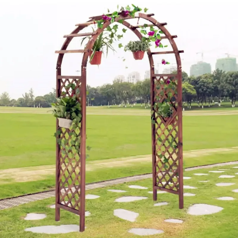 Wooden Garden Arbor,Garden Arch Trellis for Climbing Plants,Arch Backdrop Stand for Ceremony,Outdoor Wedding Arches Patio Trelli