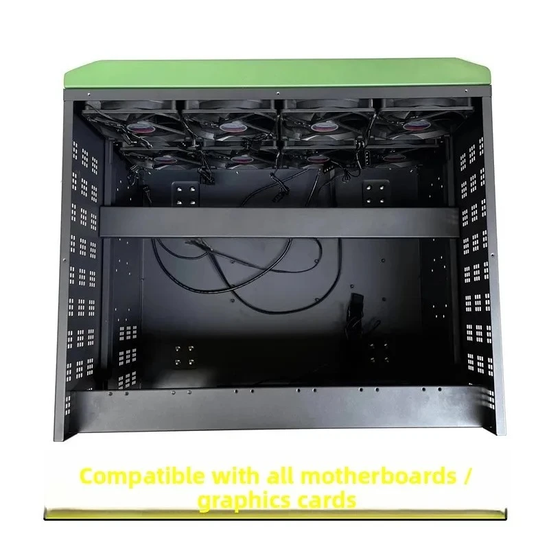 6-Card Chassis Dual-Channel Server Ultra-Long Graphics Card E-ATX Large Motherboard Chassis Multi-Graphics Card Platform Chassis