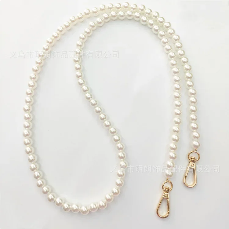 40-130cm Pearl Wrap Chain Wrap Chain Hand Held Pearl Jewelry 10mm Pearl Woven Wrap Strap Bag Parts Accessories