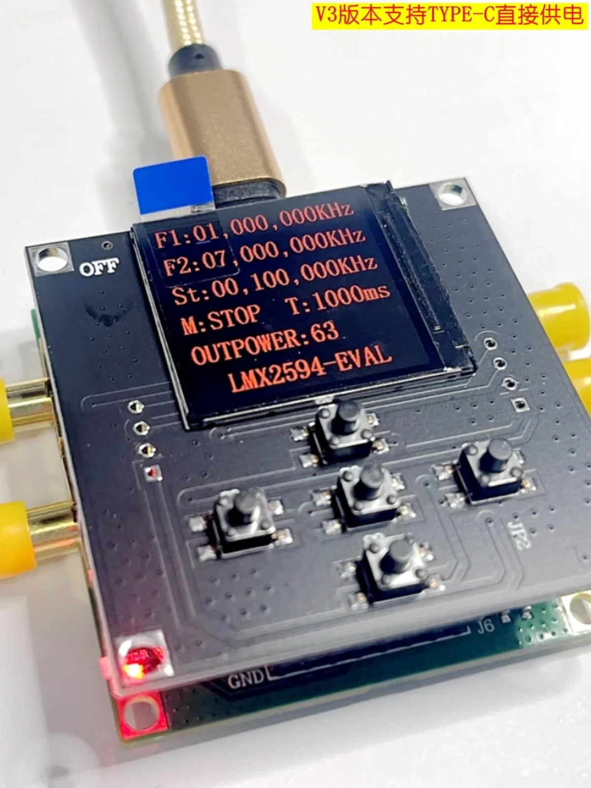 

NEW LMX2595 V3 10MHz-19GHz PLL Core Board High Frequency Phase Locked Loop with SMA Female Connector