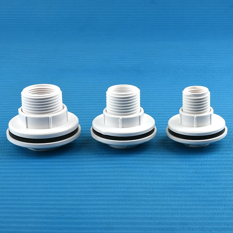 1 ~ 8 sztuk 1/2, 3/4, 1 Cal biały UPVC podwójna żeńska gwint zbiornik wody złącza nawadnianie ogrodu akcesoria Fish Tank Connector