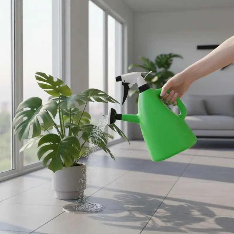 Pressure Spray Water Kettle, Plastic Garden Plants Watering Can Pot, Gardening Supplies 1L Adjustable 2 In 1 Flower Sprayer Home