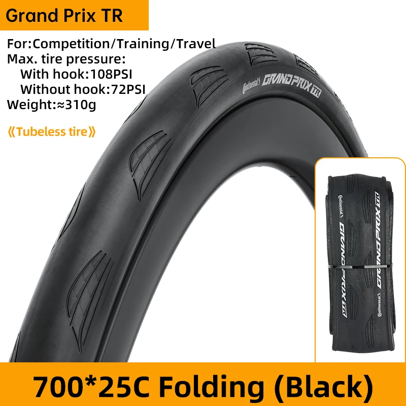 Continental Grand Prix Fietsband 700 x 25C/28C/30C/32C Vouwbare Clincher Band Tubeless/Tube Type