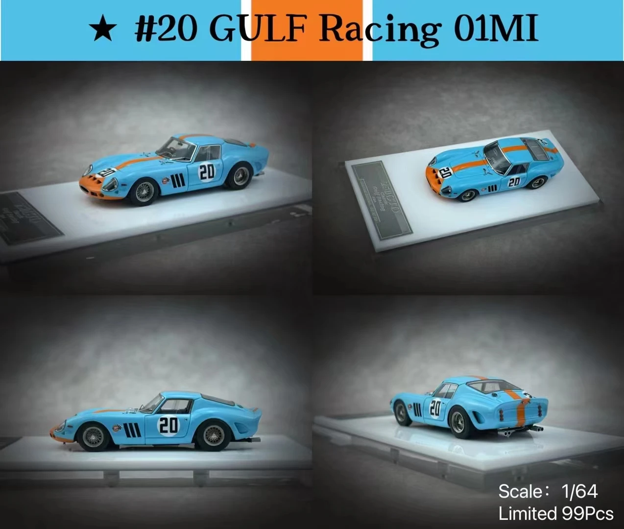 MY64 1:64 250GTO  Diecast Car Model