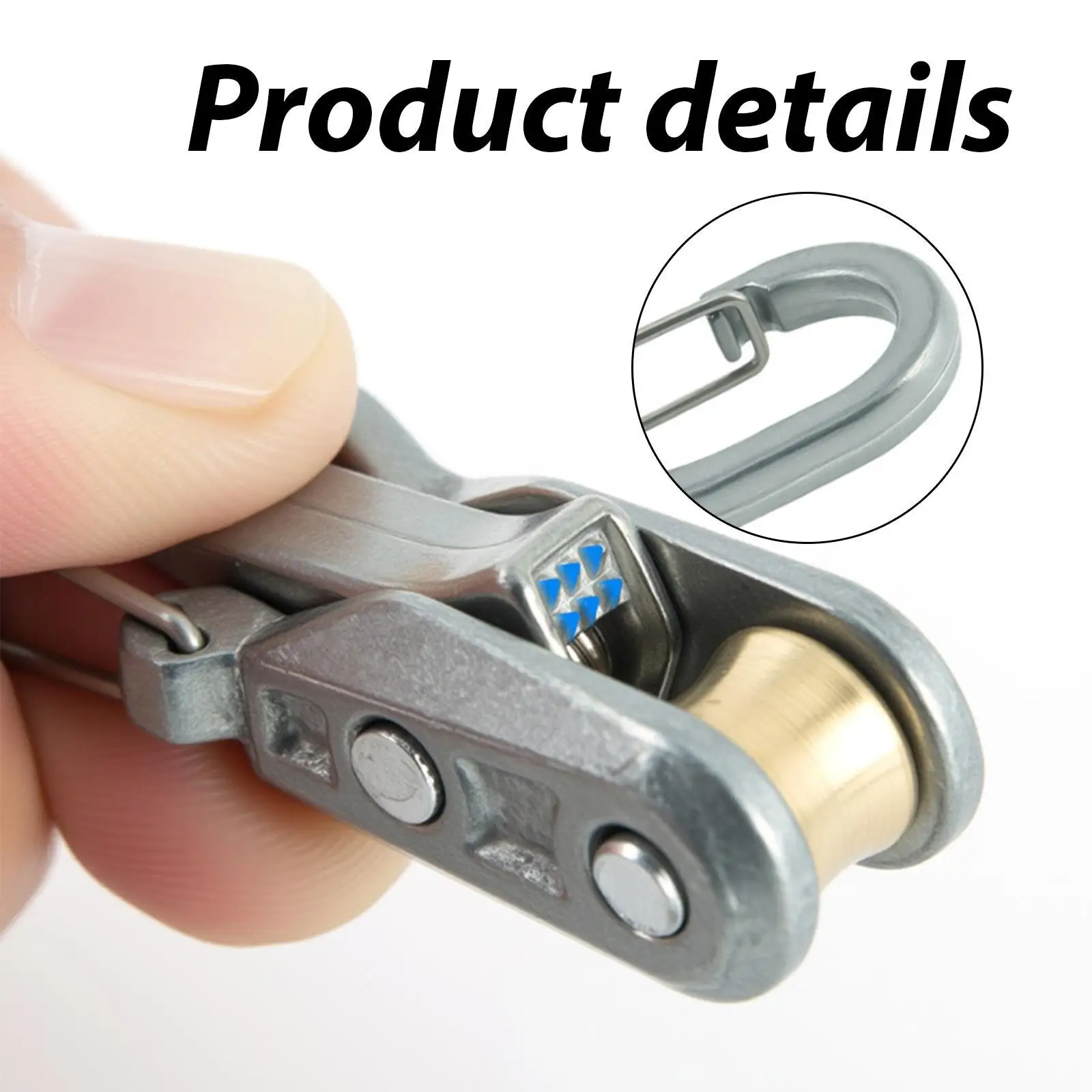 Rope Roller Tensioner Wear Resistant Zinc Alloy Easy Install Tool for Secure Tying Camping Home