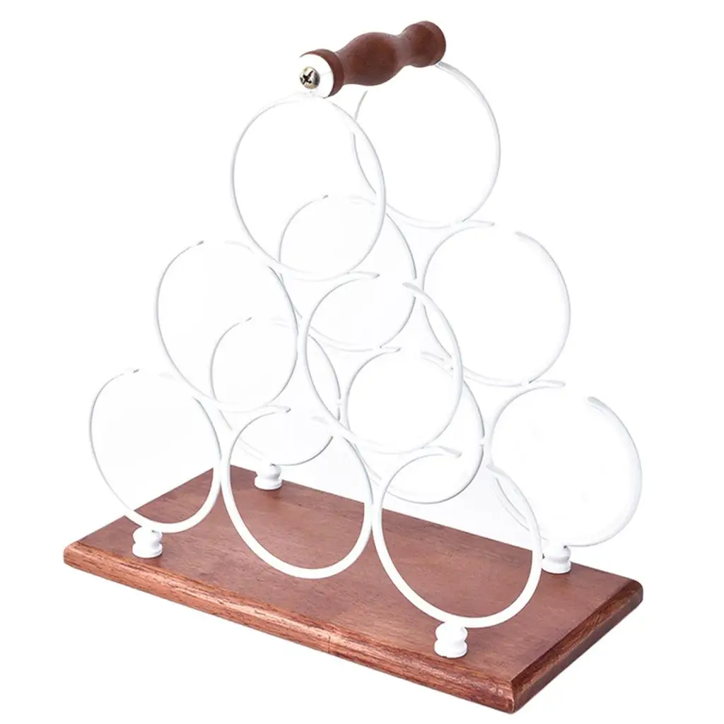 Iron Wine Bottle Rack Standing Holds 6 Bottles of Wine Storage Stand Wine Rack Holder for Pantry kitchen counter Cellar Home
