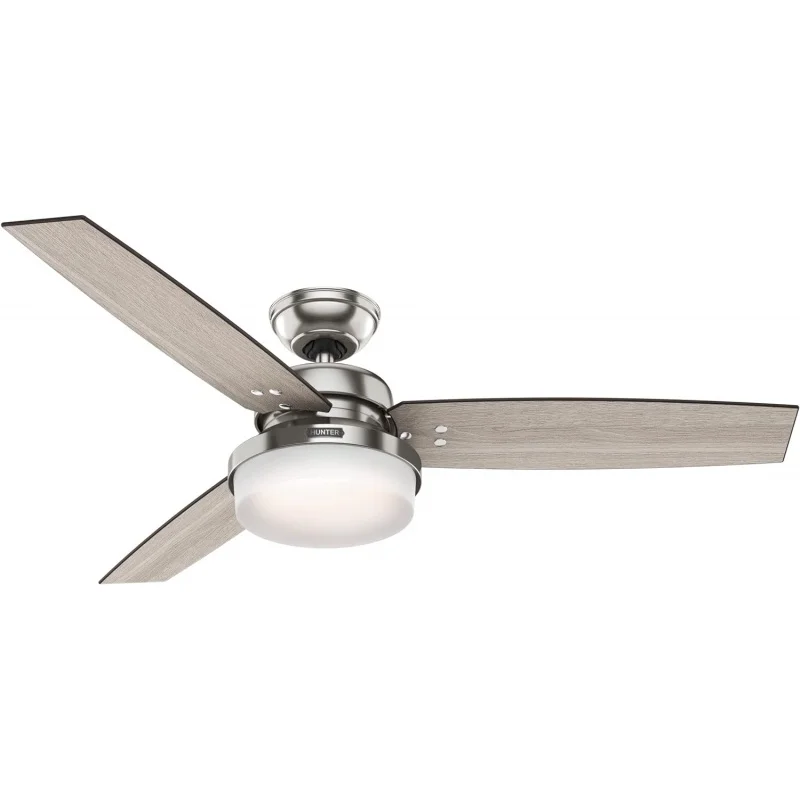 

Company, 59157, 52 Inch Sentinel Brushed Nickel Ceiling Fan With LED Light Kit And Handheld Remote