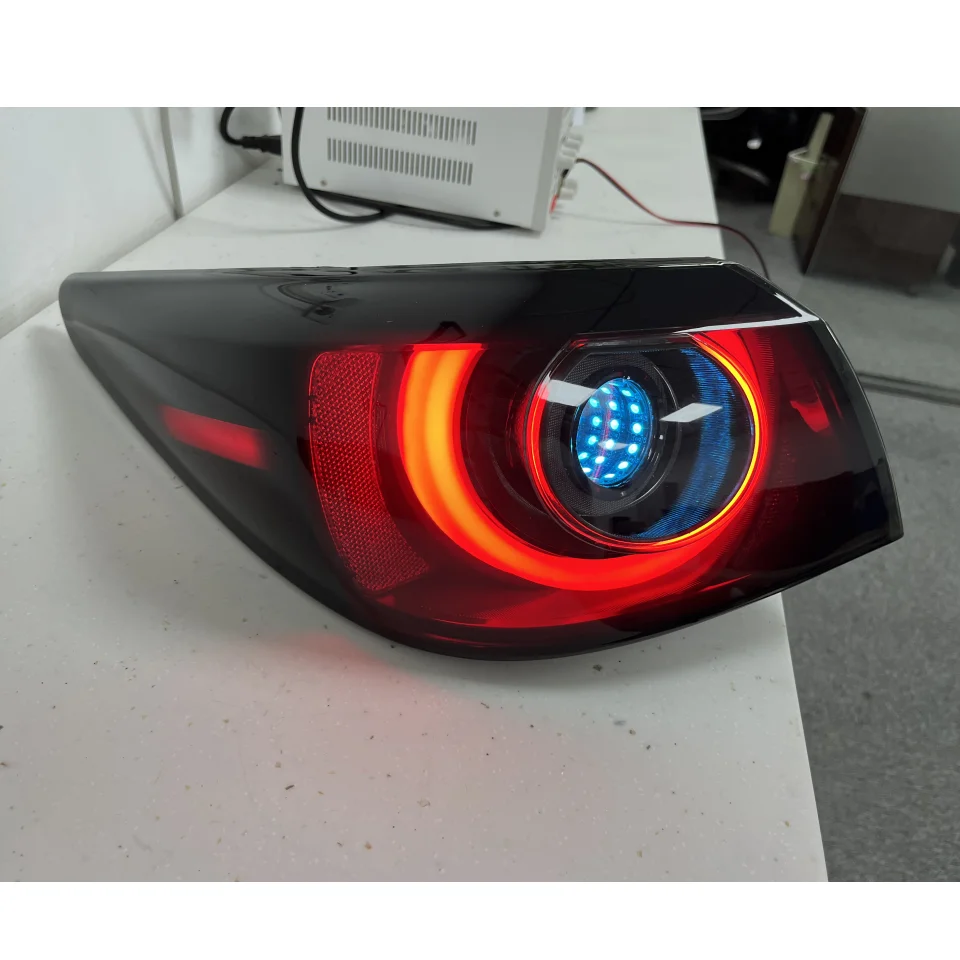 Fotografia 4: Luz Traseira LED Vermelha Fumê Nova Chegada Para INFINITI Q50 V2 Deep-set 2014-2017 2018+