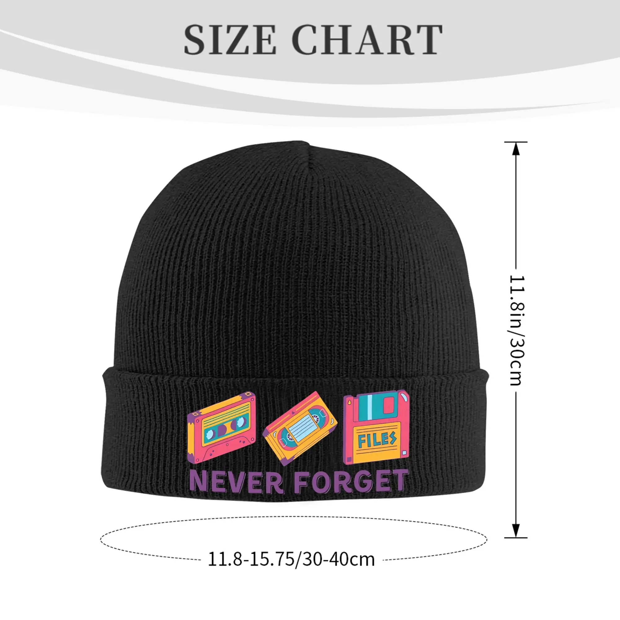 Never Forget Knitting Hat  Beanie Hats Kpop Head Wrap Unisex Adult Bonnet Hats Autumn Caps