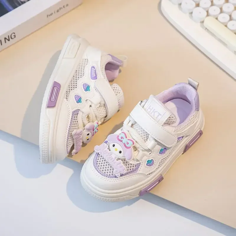 

My Melody Anime Kawaii Sanrio Ins Fashion Casual Baby Pvc Shoes Cute Children Board Sneakers Lovely Pendant Gifts for Kids