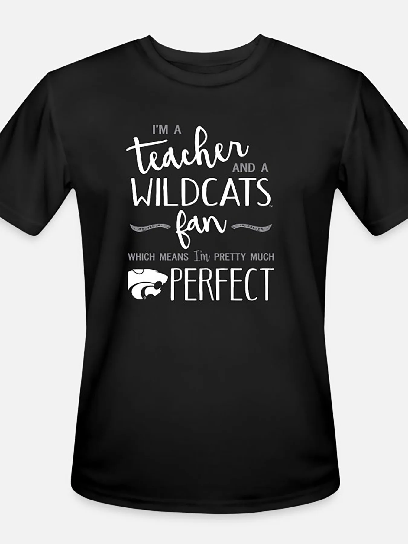 I Am A Teacher And A Wildcats Fan Which Means I Am-1490 funny Men’s Short Sleeve Graphic T-shirt Collection  black