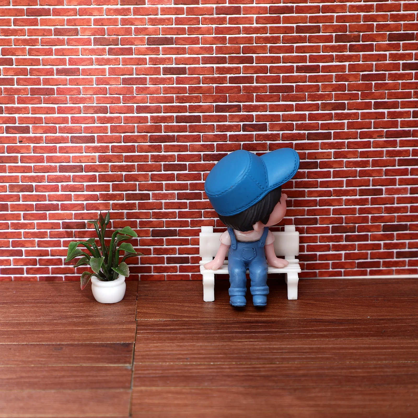 

40 pcs Miniature Flooring For Dollhouse Self-Adhesive Wood Grain Tiles 1:12 Scale House Decor Mini Floorboards Peel Stick Wooden