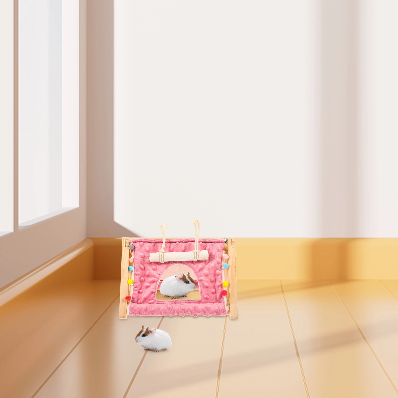

Pet Princess Nest Adorable Rat Hideout Squirrel Hamster Tent House Delicate Flannel Cage Hammock Cartoon