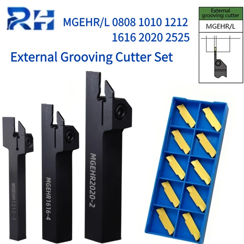 MGEHR Series Cnc Holder，External Grooving Cutter Shank  MGRHRL MGEHR1010 1212 1616 2020-1.5/2/2.5/3/4 Insert MGMN Series Blade