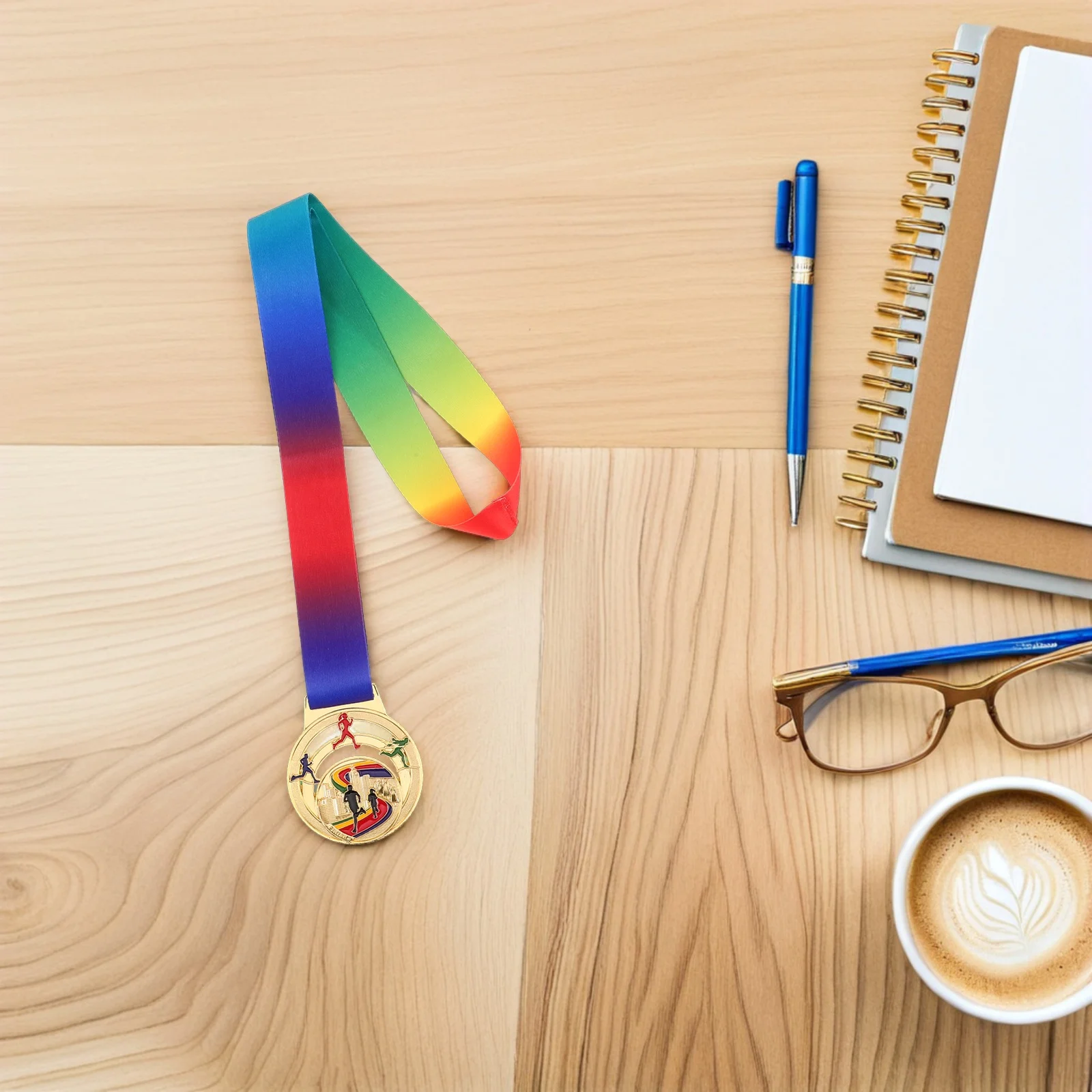 

Металлическая медаль Медали для взрослых Награда на соревнования с достижением шеи Ремешок для бега Спортивные спортсмены из цинкового сплава