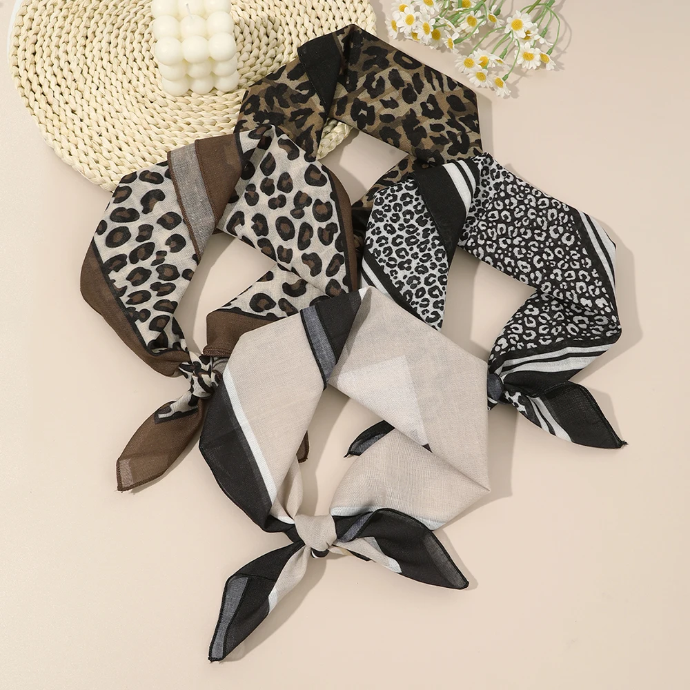 

55*55CM New Fabric Printed Square Headband for Women, Fashionable Multi-Purpose Hairband Hair Accessories