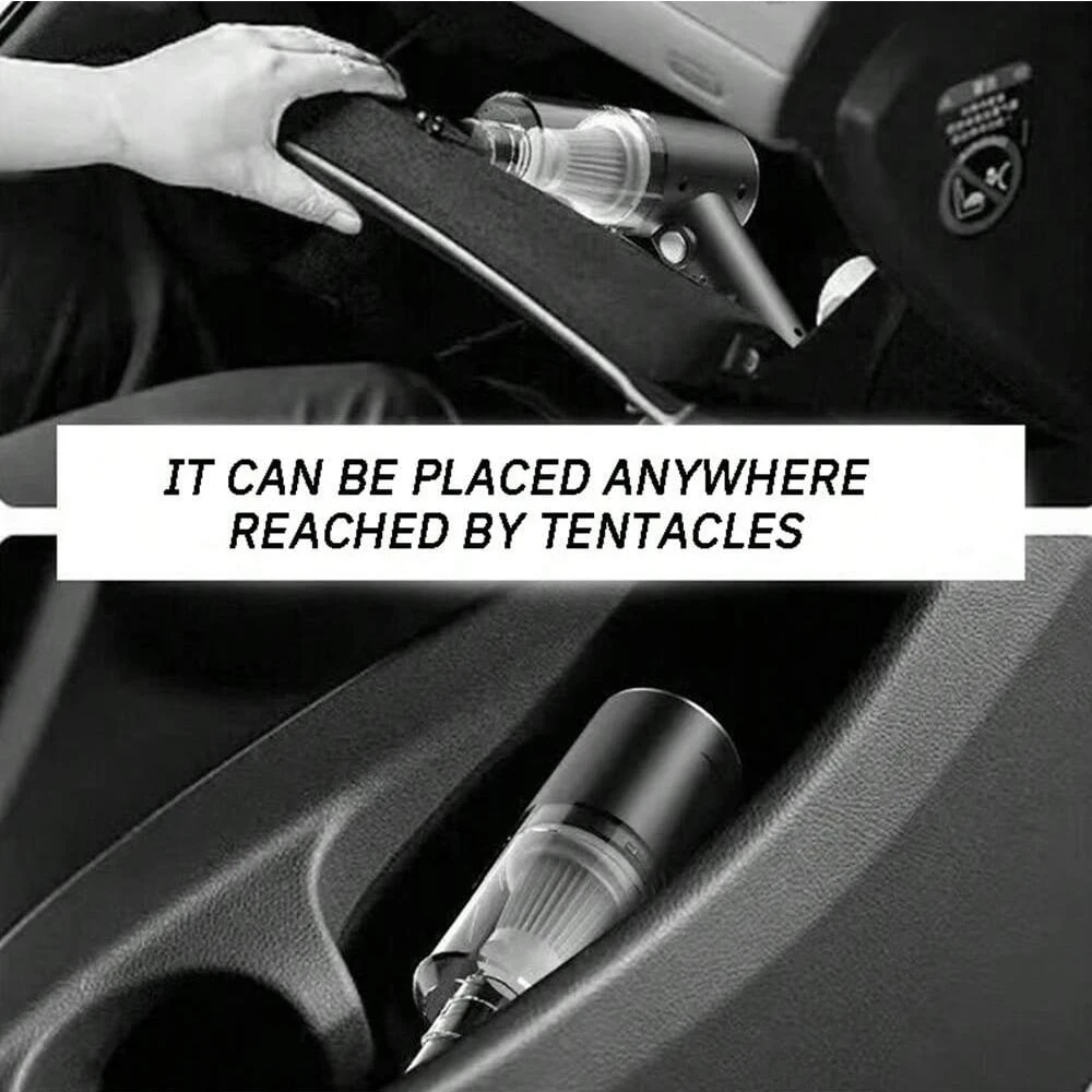 Car Vacuum Cleaner, Wireless Charging, Dual-purpose Suction and Blowing, Small Mini Handheld, High Power for Car Interior