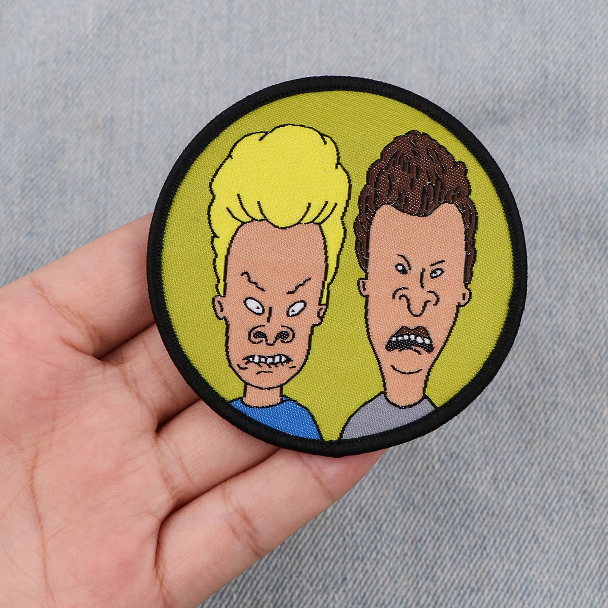 Angry Men Embroidered Patches For Clothing DIY Badge Adhesive Abstract Funny Cartoon Patches On Clothes Stickers Appliques