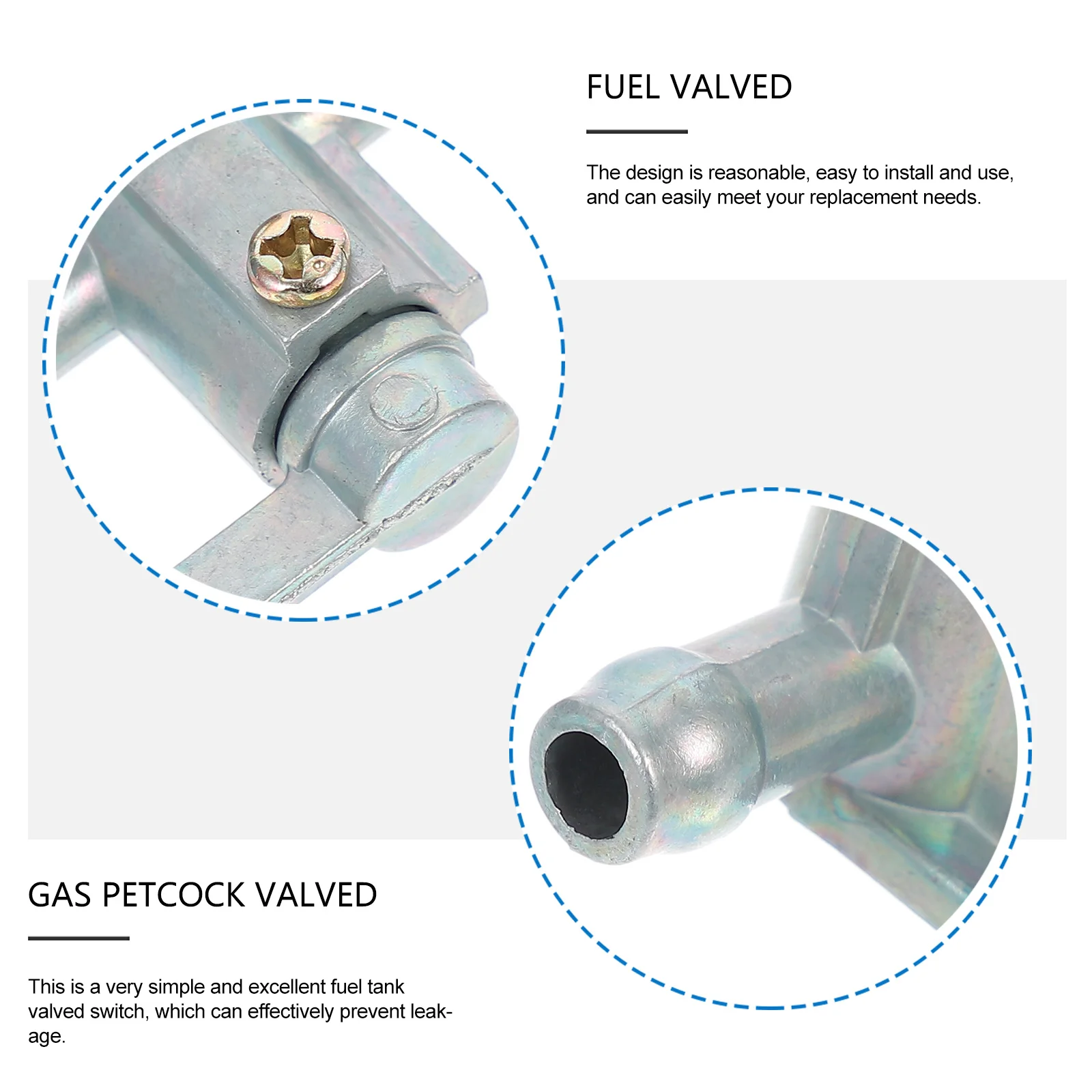 

1Pcs Fuel Tank Valved Aluminum Durable Shut Off Switch for Gas Engine Scooter Fuel Petcock Tap Shut Off Valved