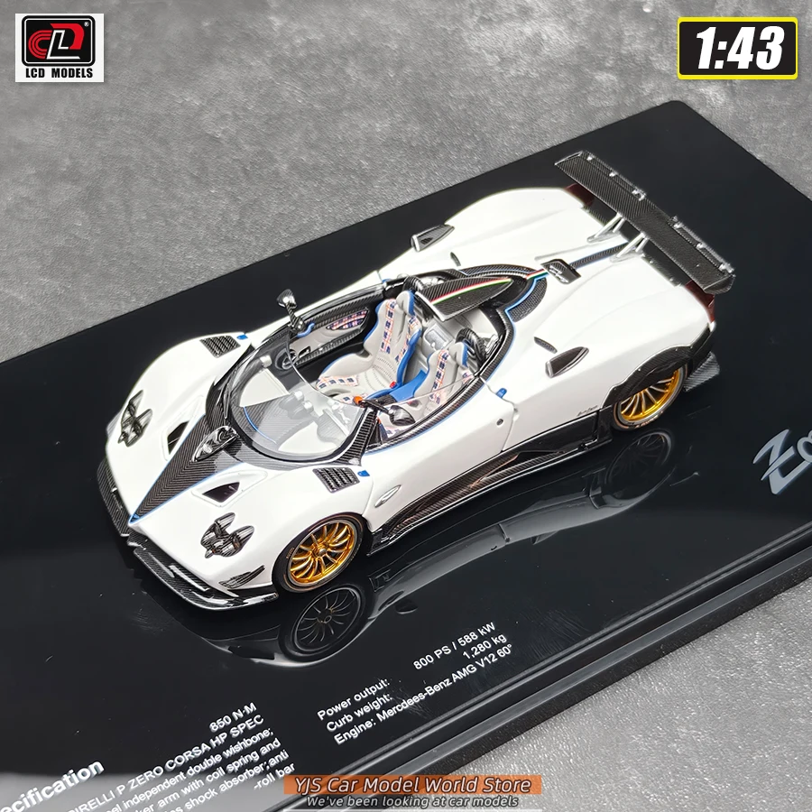 LCD Diecast 1:43 Pagani  Zonda HP Alloy Car Model Static Display Pieces Holiday Gift Collection
